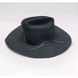 Stetson Triple XXX Ranchman Cowboy Felt Black Hat Size 7 R / 56 Western Rancher